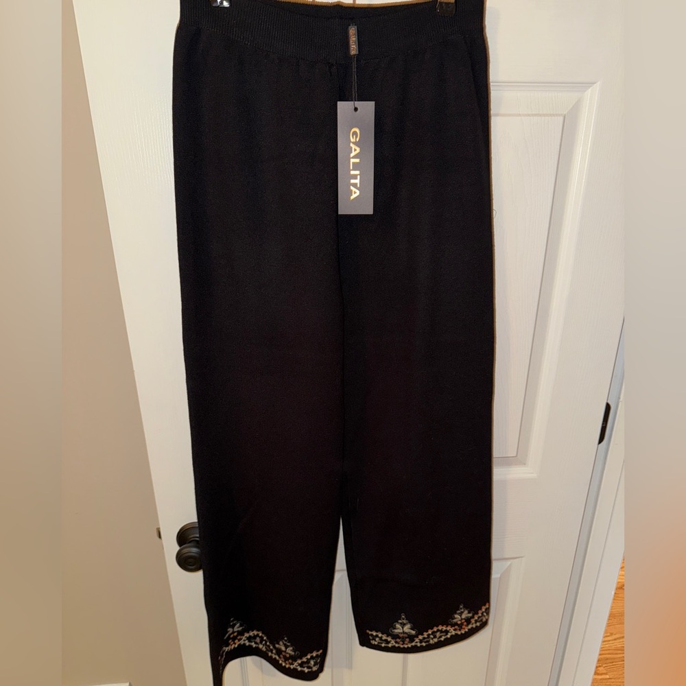 Galita Women’s Black Embroidered Pants